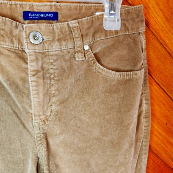 Bandolino Jeans Mandie light brown corduroy straight leg pants missy size 6 - Picture 4 of 13